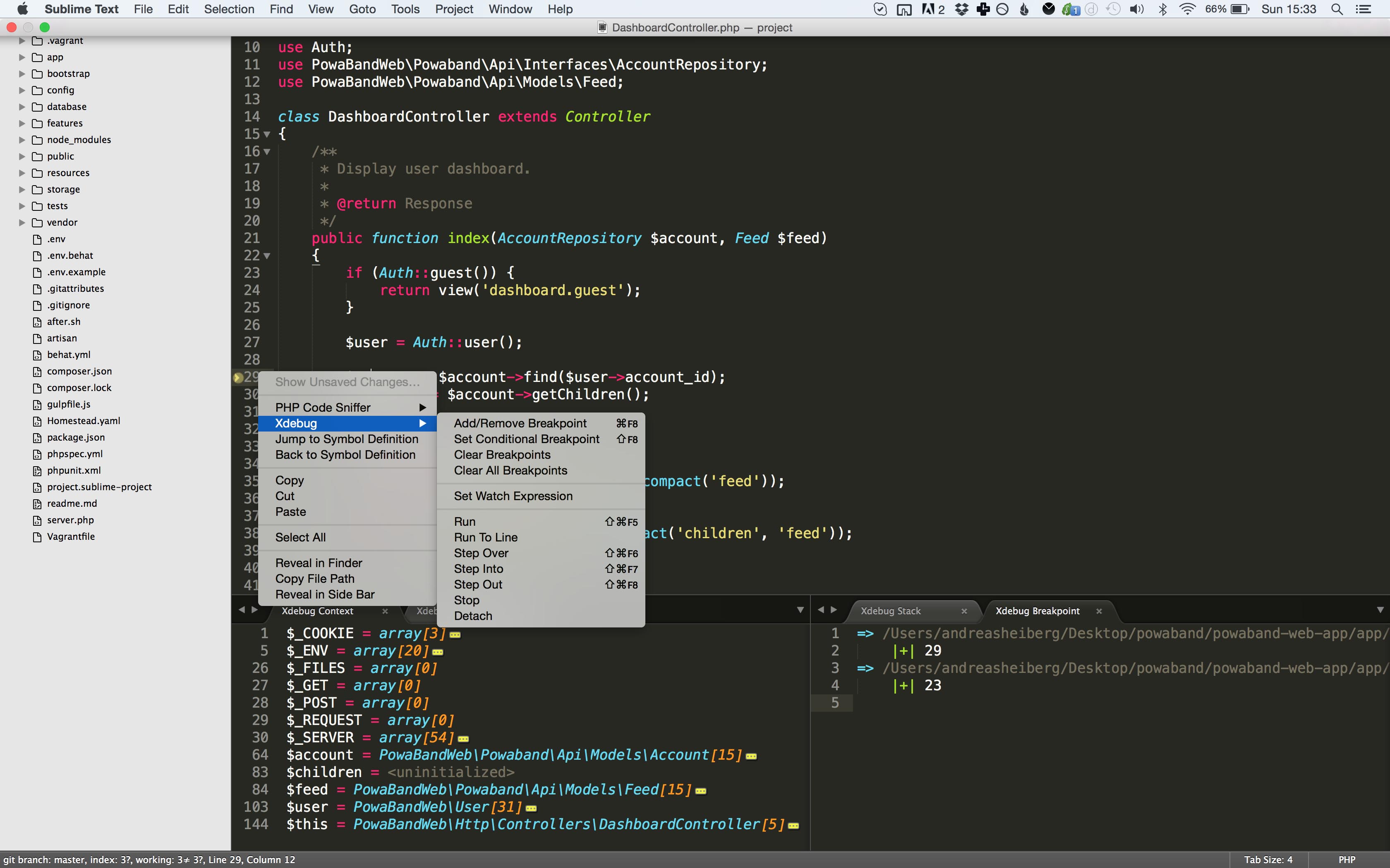 Sublime Text xDebug: Keyboard Shortcuts